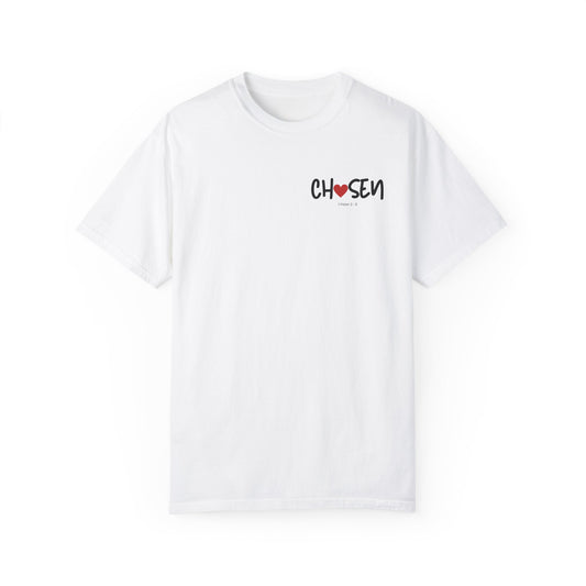 Unisex Garment-Dyed T-Shirt - "Chosen & Rooted" Inspirational Tee