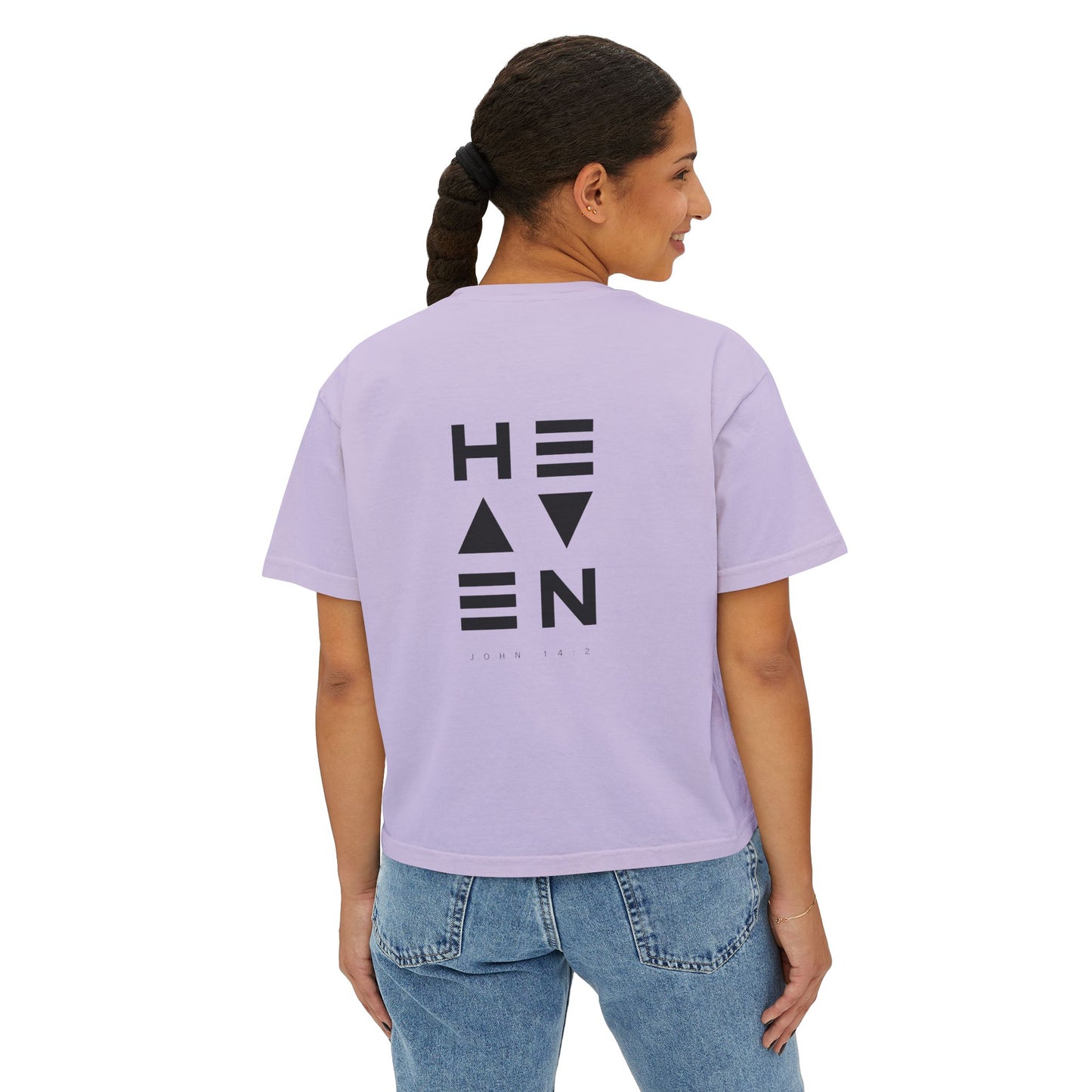 Women's Boxy Tee - Heaven Design, Comfortable Casual Shirt
