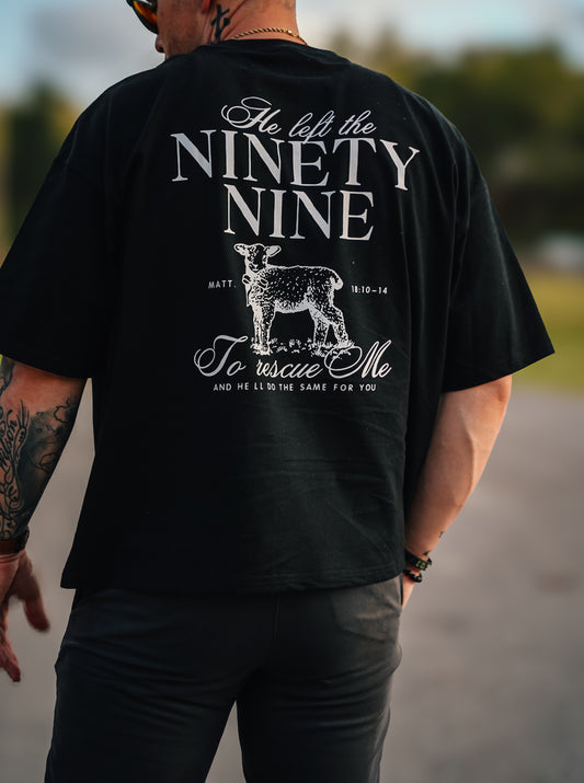 Premium Heavyweight Men’s box T-Shirt “ He Left The 99 to Rescue Me”