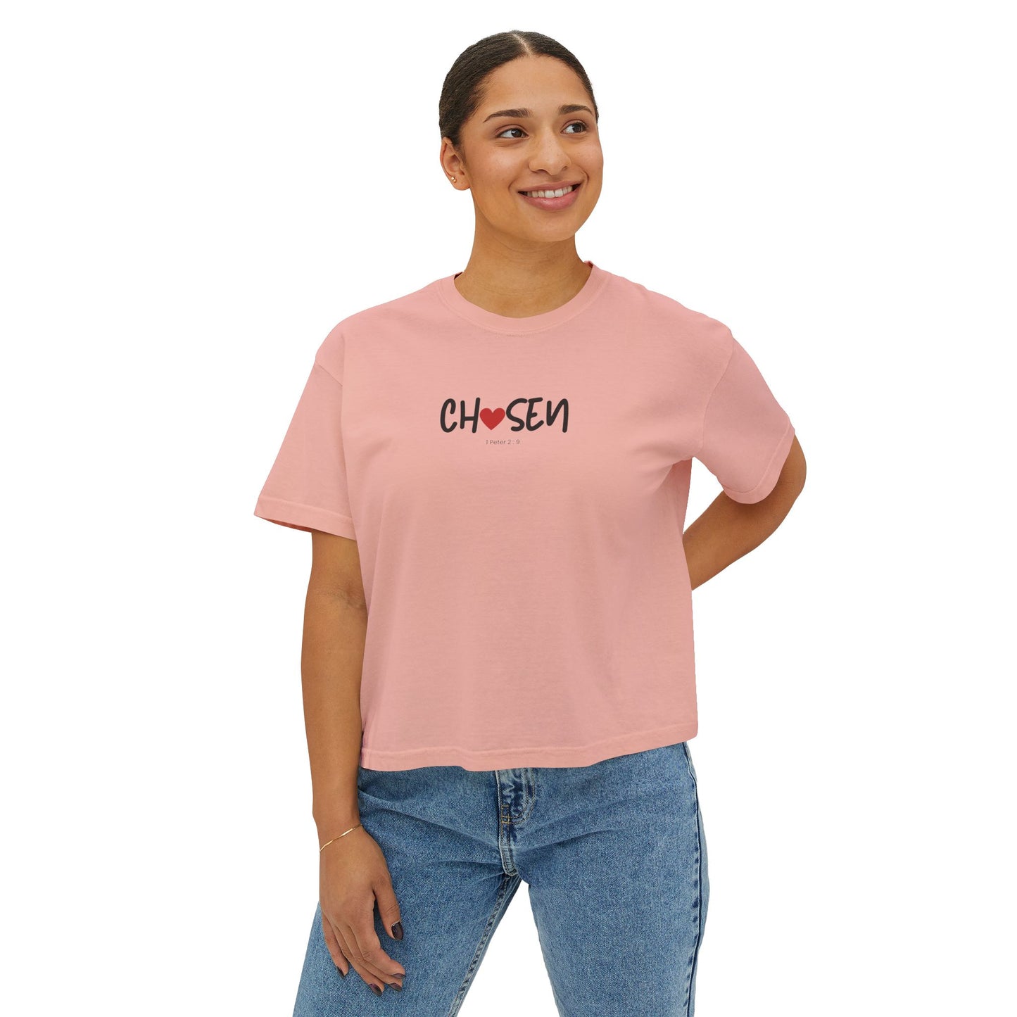 Women's Boxy Tee - Heaven Design, Comfortable Casual Shirt