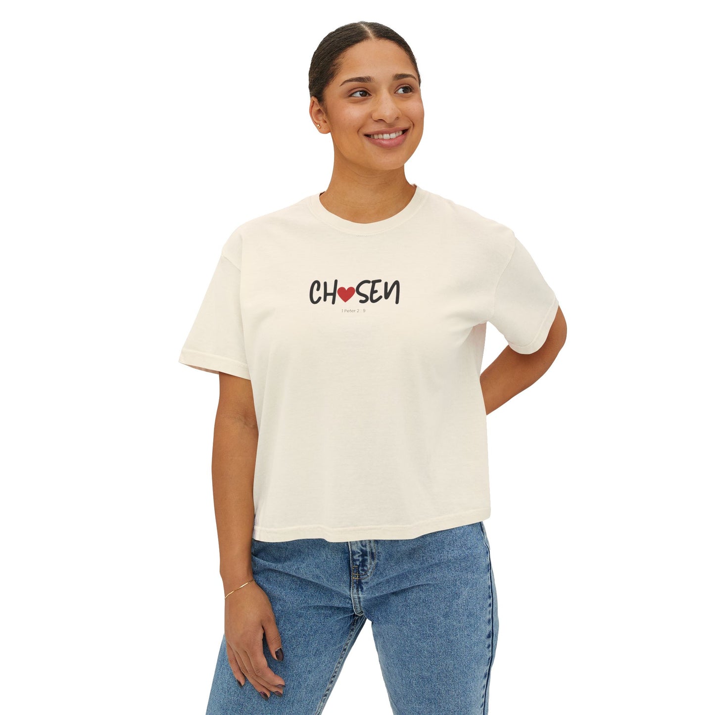 Women's Boxy Tee - Heaven Design, Comfortable Casual Shirt