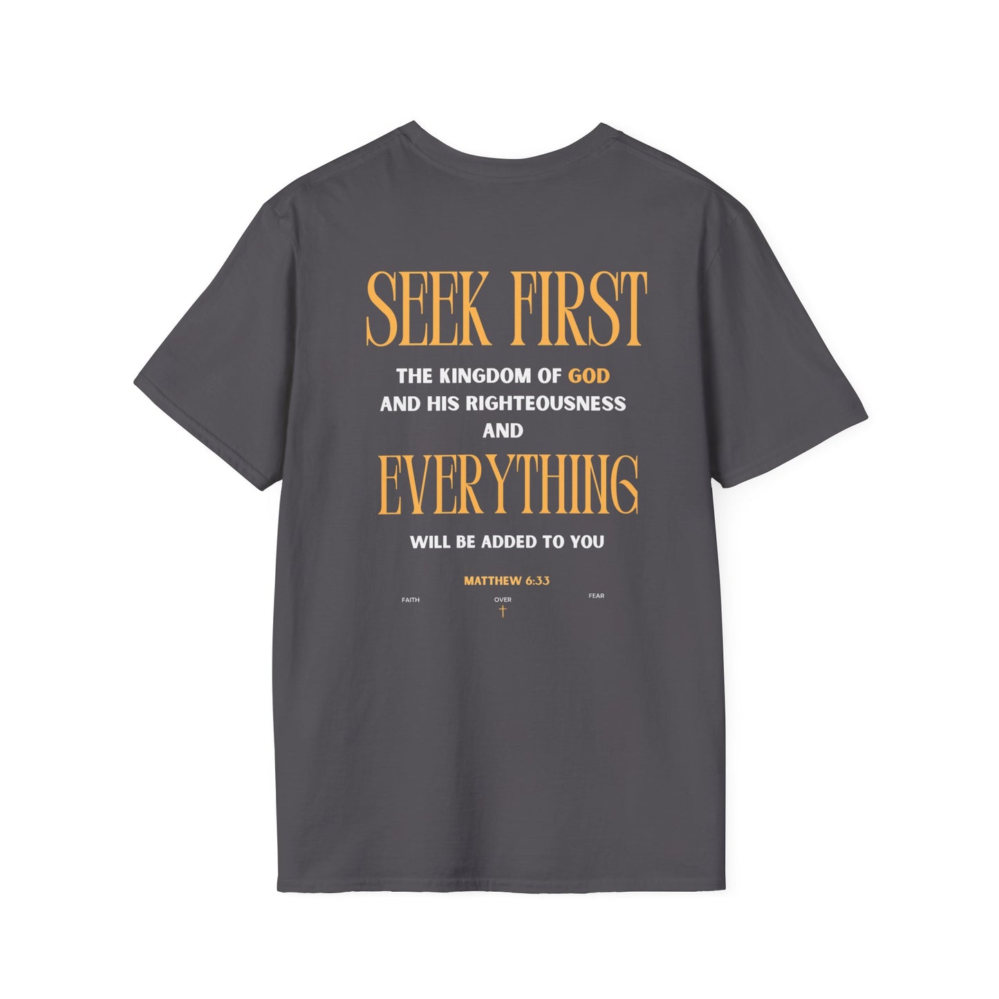 Seek First Unisex Softstyle T-Shirt - Inspirational Faith Tee