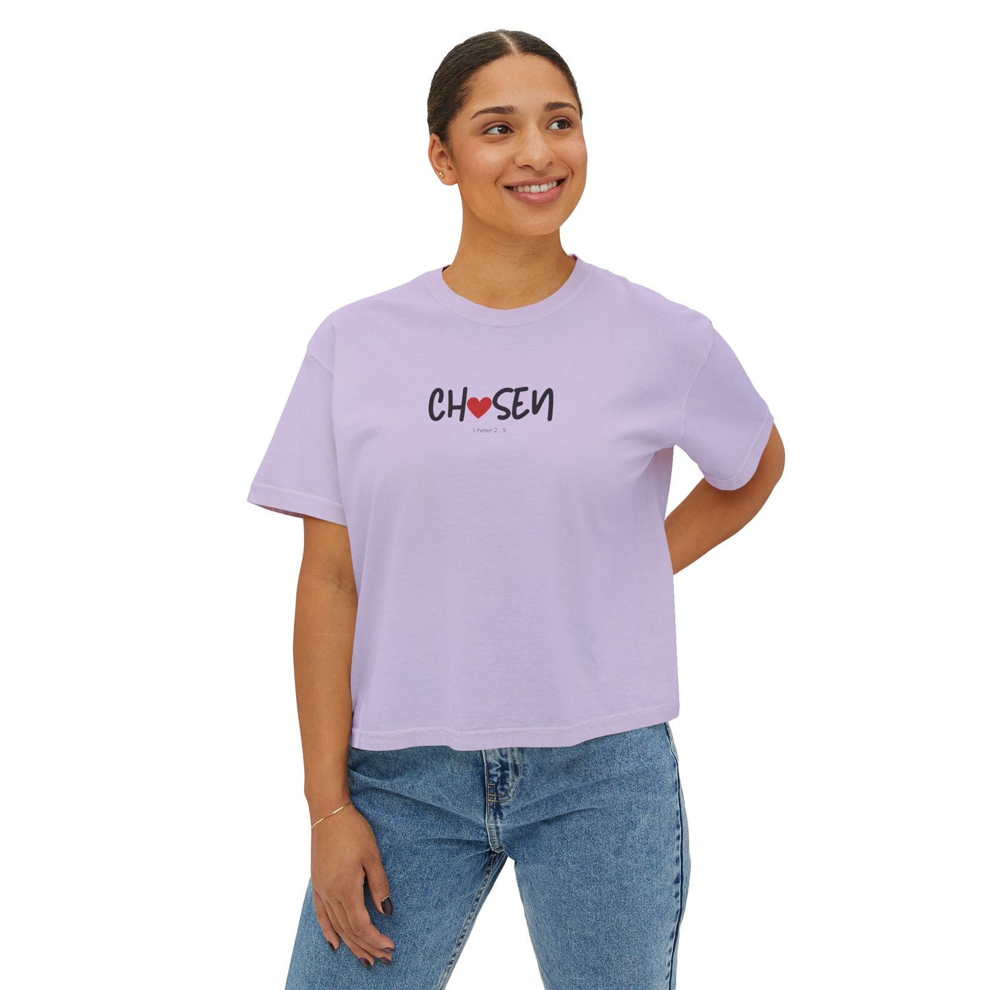 Women's Boxy Tee - Heaven Design, Comfortable Casual Shirt