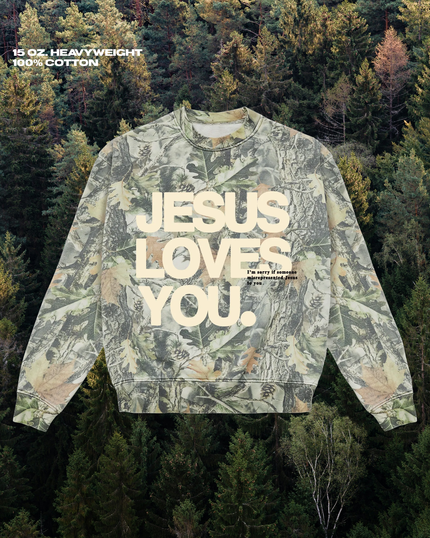 LMTD|| 15 Oz. Heavyweight Camo Crew {Pre-Order}